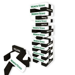 New! North Texas Mean Green NCAA College Small Stackers Block Game